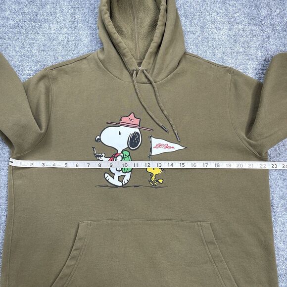 LL Bean X Peanuts Snoopy Hoodie Sweatshirt Size Medium Woodstock Unisex - Picture 9 of 12